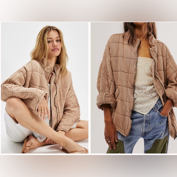 Free People Dolman Quilted Knit Jacket XS